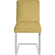 SCHWINGSTUHL  in Stahl Chenille  - Chromfarben/Gelb, Design, Textil/Metall (46/92/60cm) - Dieter Knoll