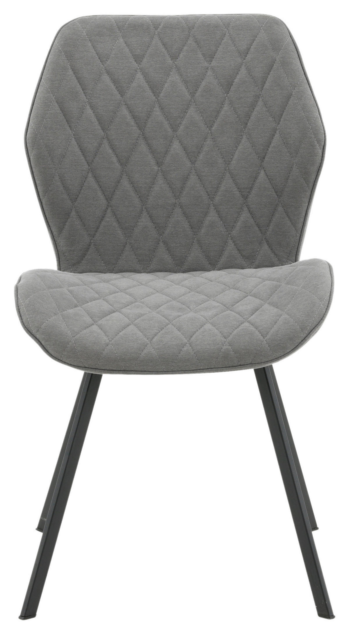 STUHL-SET 2 Stück  in Stahl Textilgeflecht  - Schwarz/Grau, Design, Textil/Metall (50/90/63cm) - Livetastic
