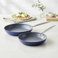PFANNENSET Aluminium, Edelstahl 2-teilig  - Dunkelblau, Basics, Metall - Homeware Profession.