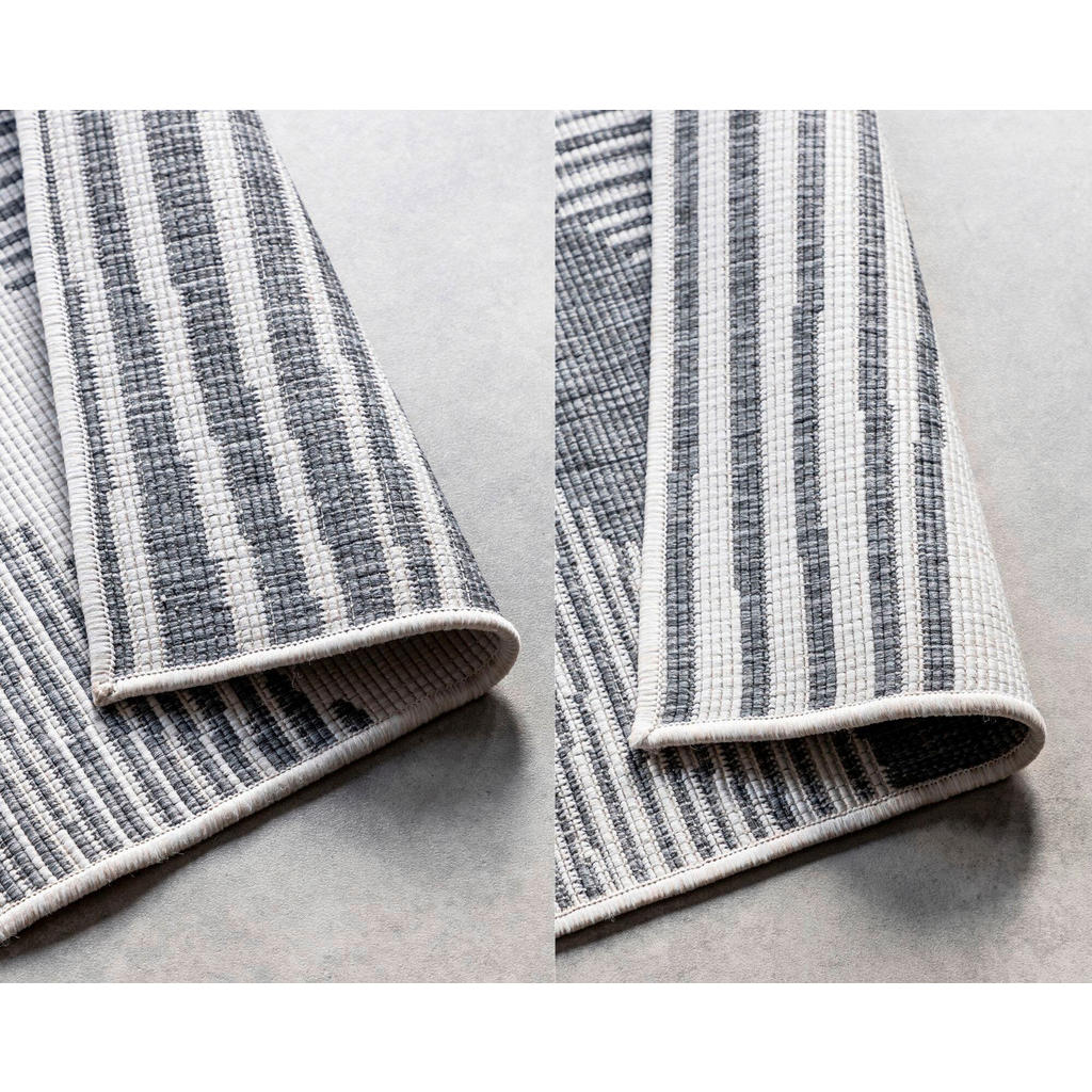 Thumbnail - Xxxl Outdoorteppich Gemini, Silber, Weiß, Kunststoff, geometrisch, rechteckig, 200x290 cm, Oeko-Tex® Standard 100, für F...
