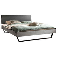 BETT 140/200 cm  in Grau  - Anthrazit/Grau, Design, Metall (140/200cm) - Hasena