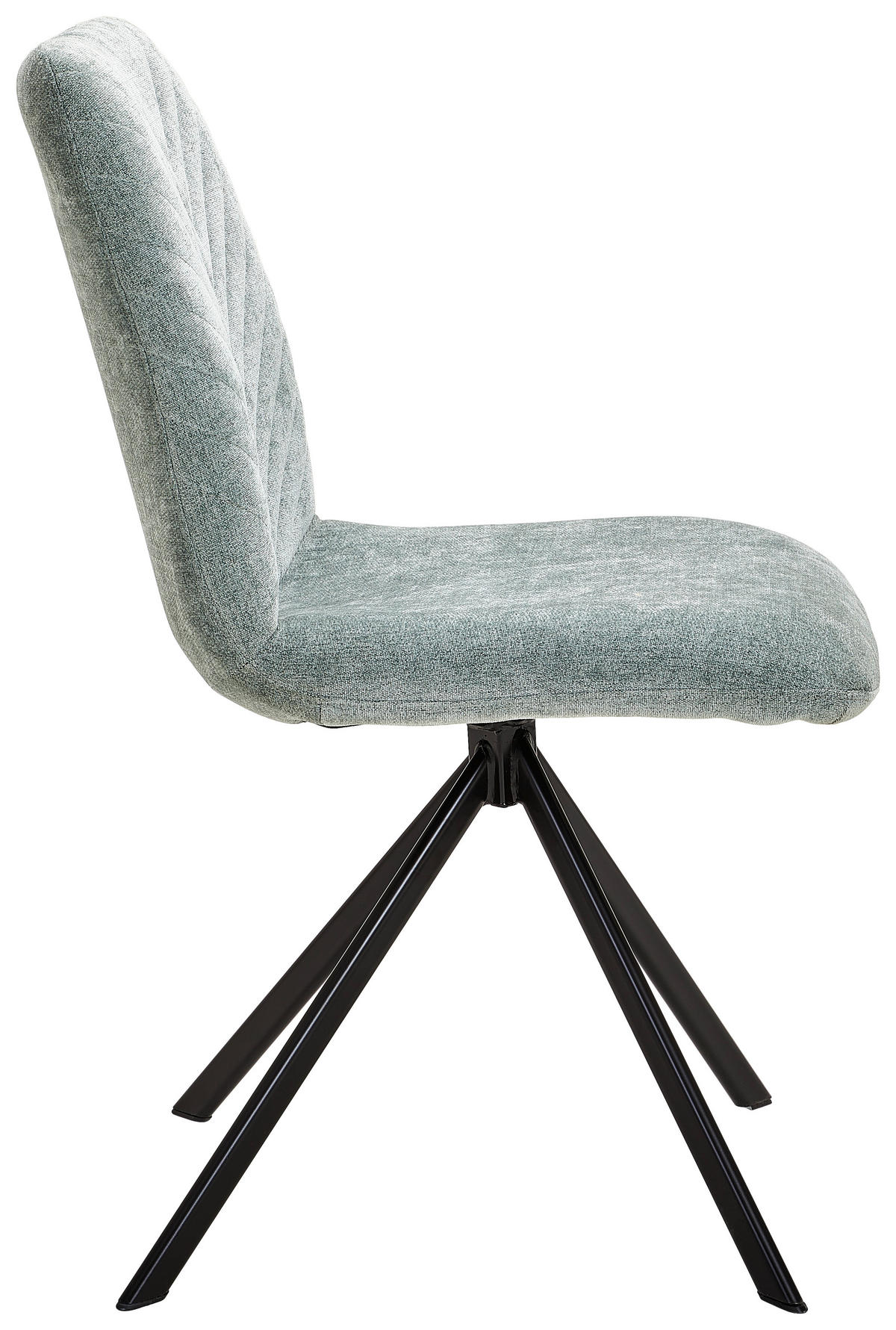 STUHL - Blau/Schwarz, Design, Textil/Metall (47/87/61cm) - Xora