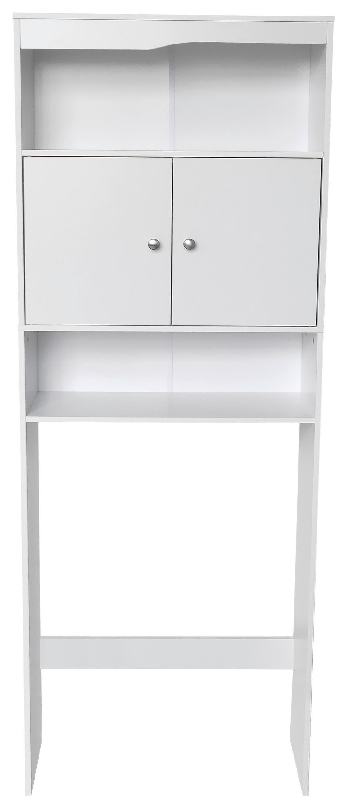 WASCHMASCHINENSCHRANK  63/178/20 cm  - Edelstahlfarben/Weiß, KONVENTIONELL, Holzwerkstoff/Metall (63/178/20cm) - MID.YOU