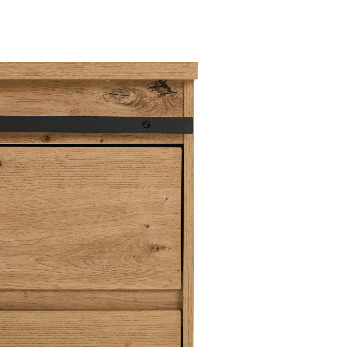 KOMMODE  in 120/86/4 cm  - Eichefarben/Schwarz, LIFESTYLE, Holzwerkstoff/Kunststoff (120/86/4cm) - Landscape