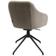 ARMLEHNSTUHL  in Aluminium Flachgewebe  - Schwarz/Naturfarben, Design, Textil/Metall (58/81,5-84,5/60cm) - Johann Jakob