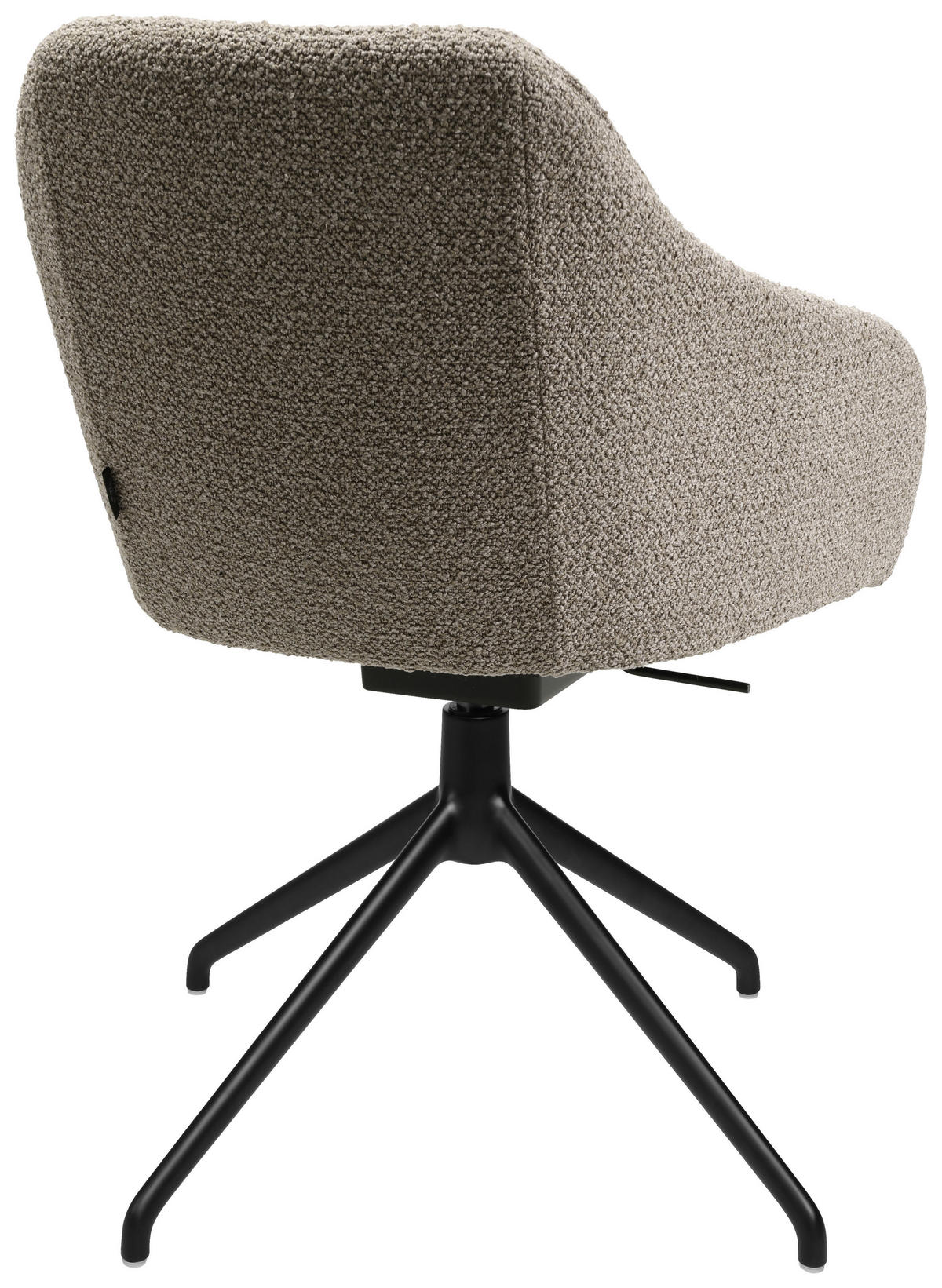 ARMLEHNSTUHL  in Aluminium Flachgewebe  - Schwarz/Naturfarben, Design, Textil/Metall (58/81,5-84,5/60cm) - Johann Jakob