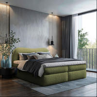 BOXBETT 180/200 cm  in Grün  - Schwarz/Grün, Design, Holz/Holzwerkstoff (180/200cm) - Chameo