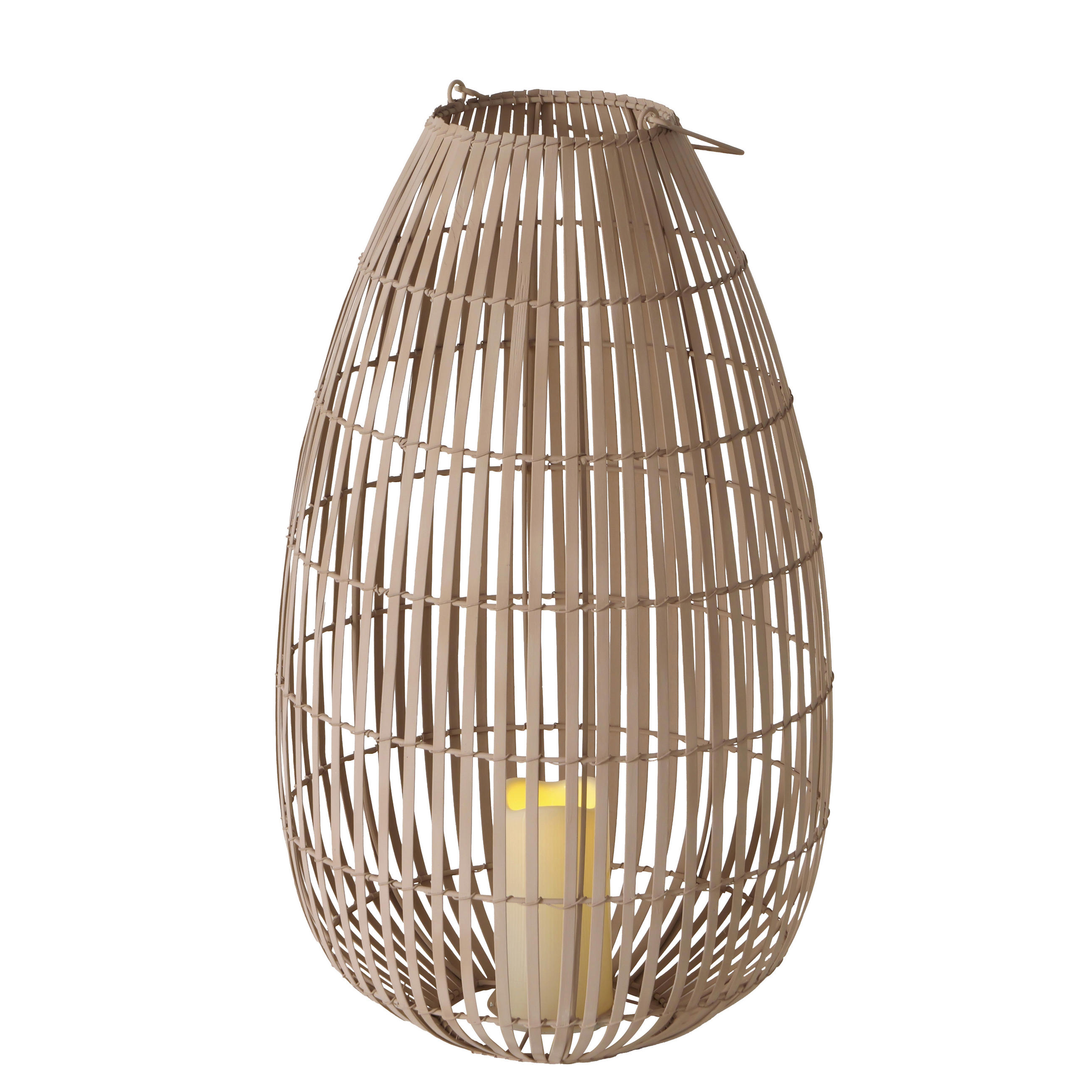 LED-WINDLICHT - Naturfarben, Basics, Holz/Metall (35/35/60cm)