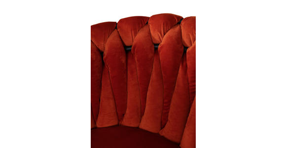 ARMLEHNSTUHL in Aluminium Velours - Schwarz/Orange, LIFESTYLE, Textil/Metall (60/78/55cm) - Landscape