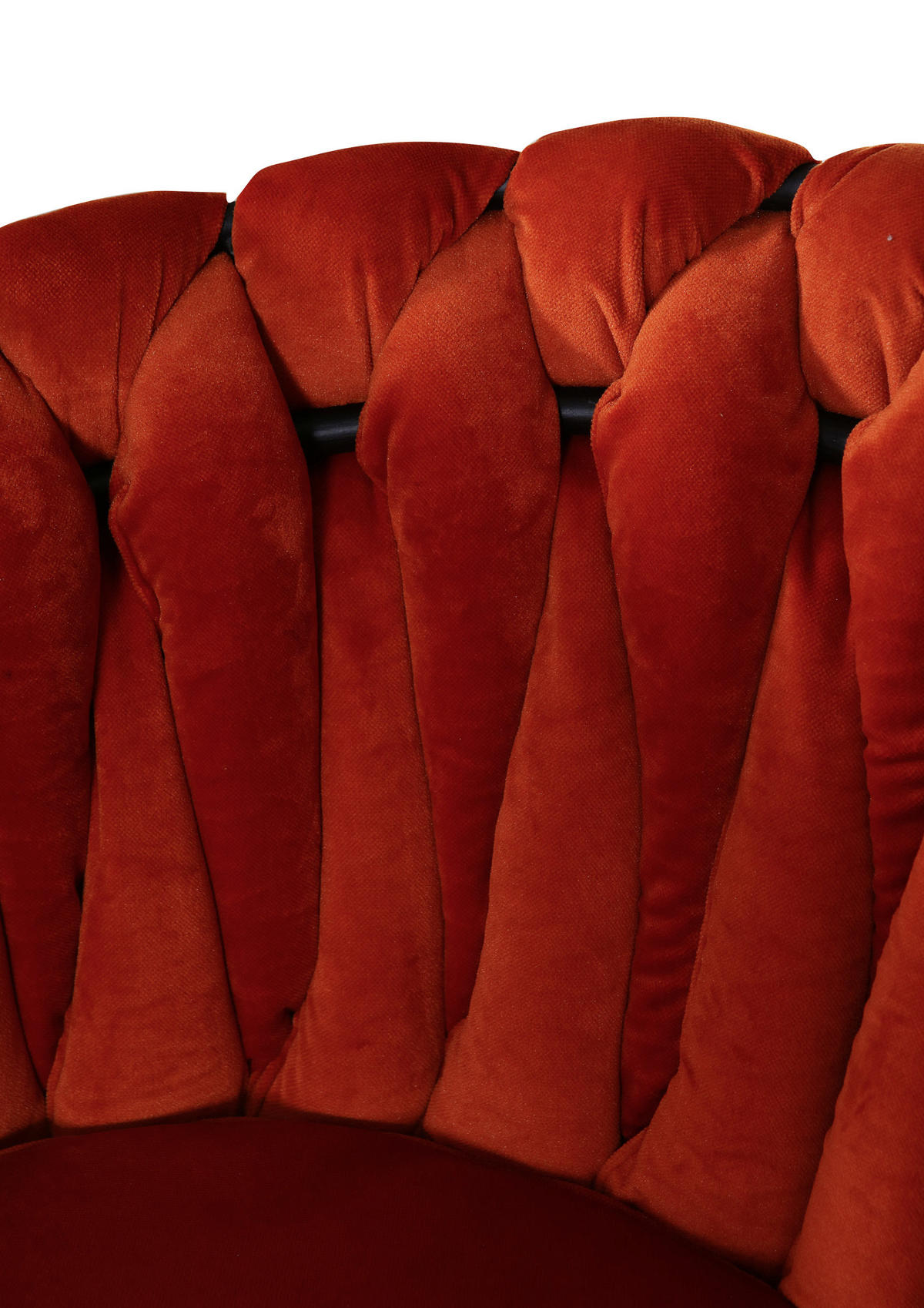 ARMLEHNSTUHL  in Aluminium Velours  - Schwarz/Orange, LIFESTYLE, Textil/Metall (60/78/55cm) - Landscape