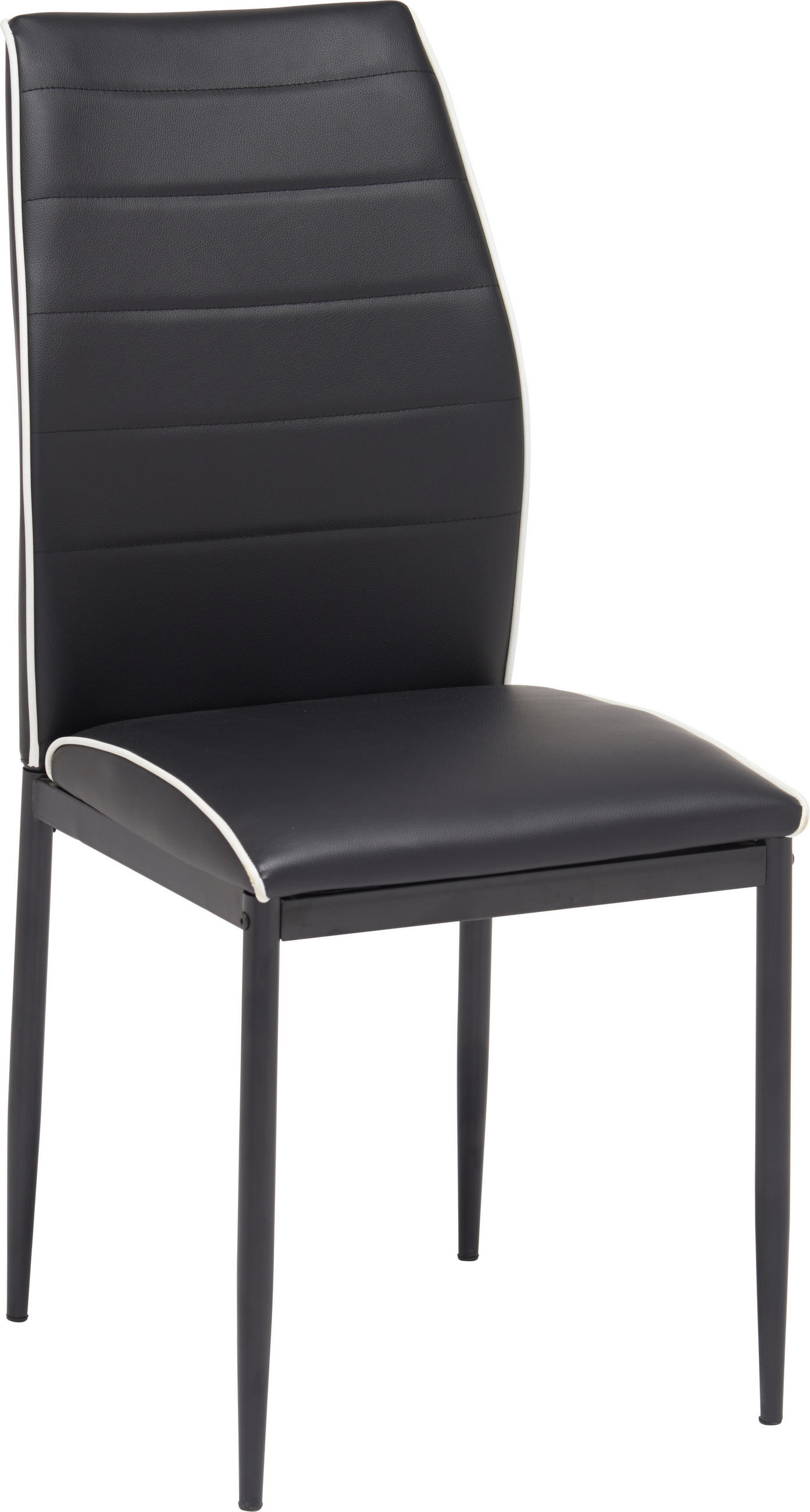 STOLIČKA, 43,5/96/58 cm - čierna/biela, Design, kov/textil (43,5/96/58cm) - Carryhome