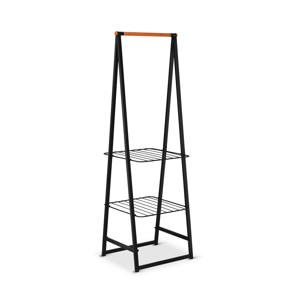 KLEIDERSTÄNDER in Schwarz 60,6/190/57 cm   - Schwarz, Basics, Metall (60,6/190/57cm) - Brabantia