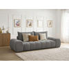 3-SITZER-SOFA EVEREST Struktur Dunkelgrau  - Dunkelgrau/Schwarz, MODERN, Kunststoff/Textil (278/90/115cm)