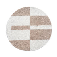 HOCHFLORTEPPICH 80 cm Milano Weiß, Beige  - Beige/Weiß, Basics, Kunststoff/Textil (80cm) - Novel