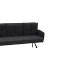 SITZBANK 180/93/67 cm Cord Dunkelgrau  - Dunkelgrau/Schwarz, Design, Textil/Metall (180/93/67cm) - Novel