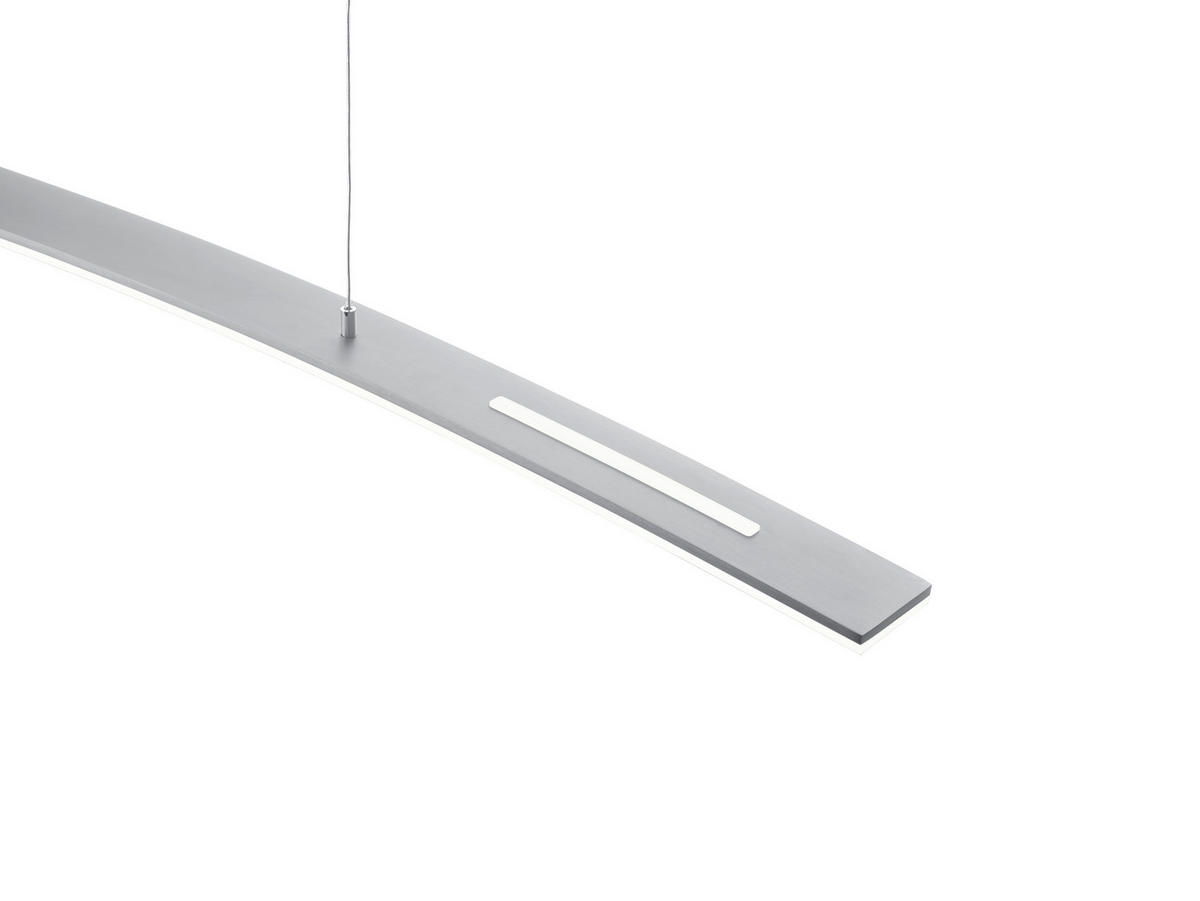 LED-HÄNGELEUCHTE 100/5/150 cm  - Alufarben, Design, Metall (100/5/150cm) - Hell