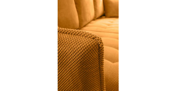 ECKSOFA Currygelb Chenille - Currygelb/Schwarz, KONVENTIONELL, Holz/Textil (160/290cm) - Carryhome