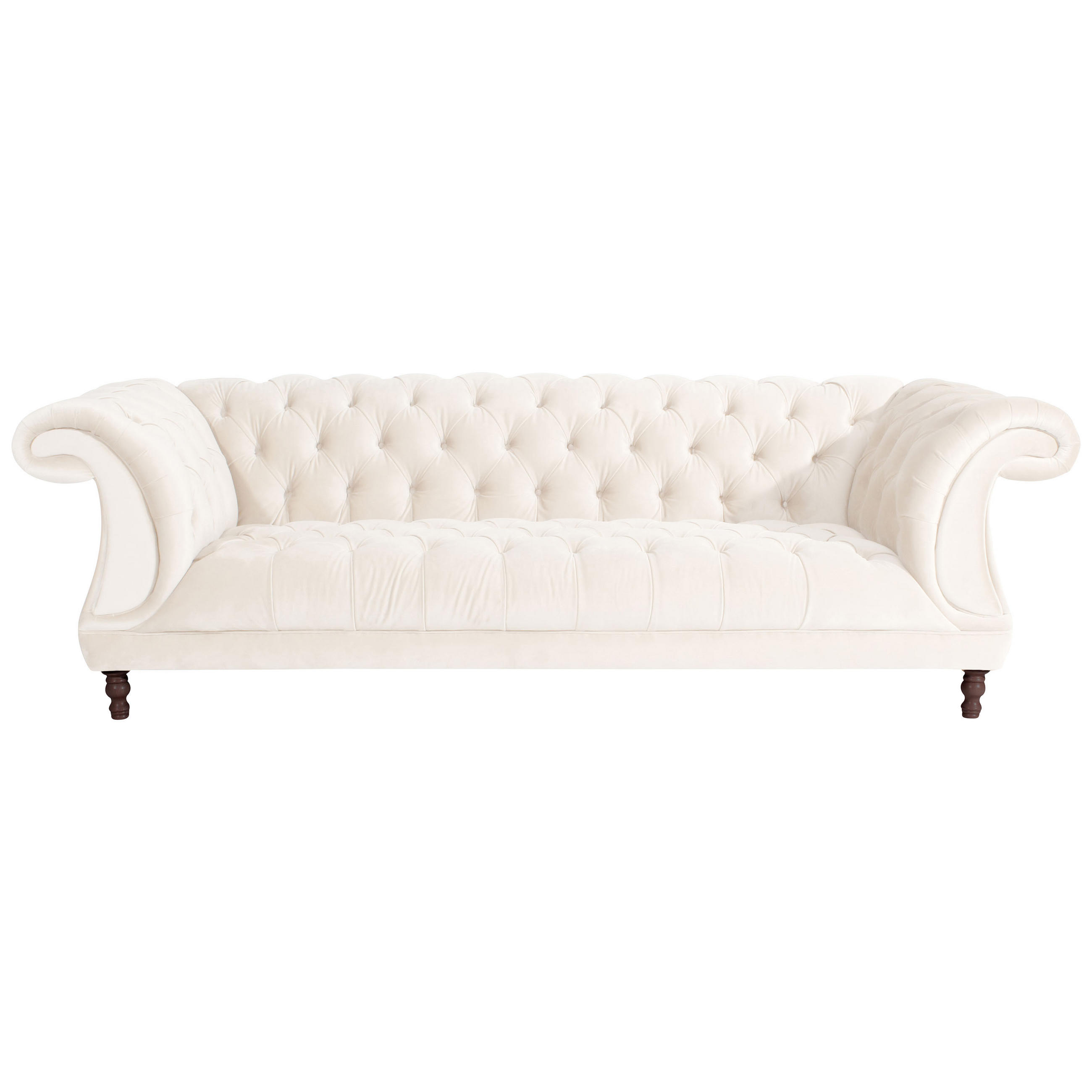 Max Winzer Chesterfield-Dreisitzer-Sofa Creme 253x80x100 cm