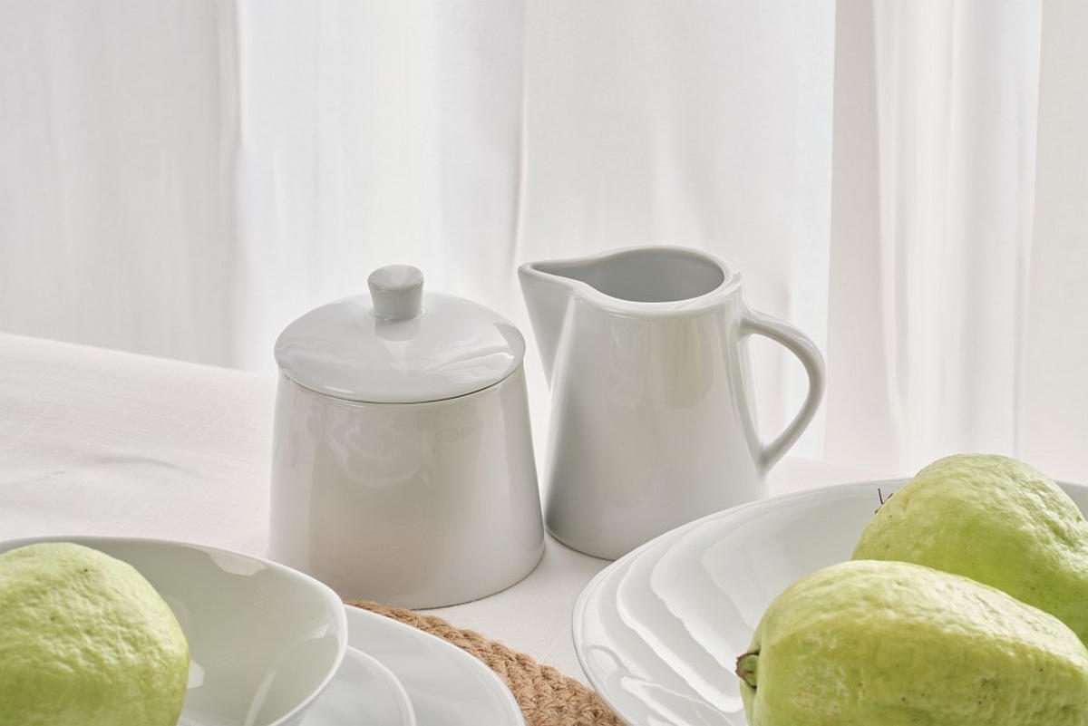 ÉTKÉSZLET 62 részes  - fehér, Basics, kerámia - Novel