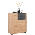 SCHUHSCHRANK  in 85/105/38 cm  - Eichefarben/Anthrazit, KONVENTIONELL, Holzwerkstoff/Kunststoff (85/105/38cm) - Xora