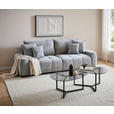 BIGSOFA Chenille Hellgrau  - Dunkelbraun/Hellgrau, KONVENTIONELL, Kunststoff/Textil (250/100/90cm) - Carryhome
