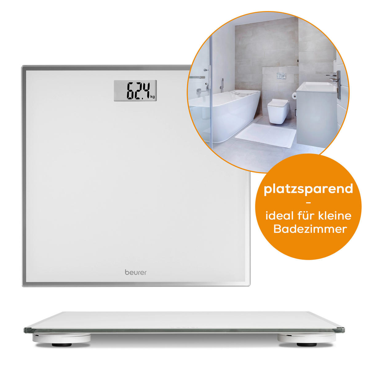 PERSONENWAAGE - Basics, Glas (3/27,5/28,4cm) - Beurer