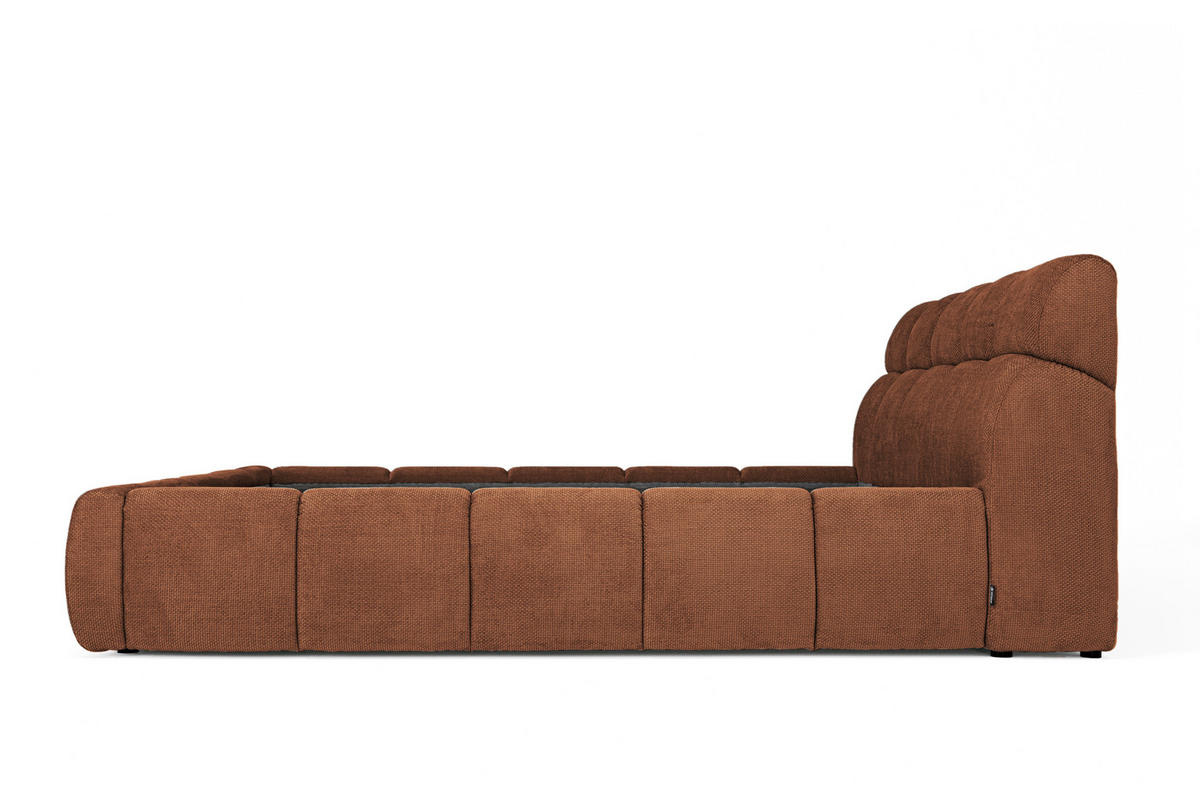 POLSTERBETT 180/200 cm  in Terracotta  - Terracotta/Schwarz, Design, Kunststoff/Textil (180/200cm) - Esposa