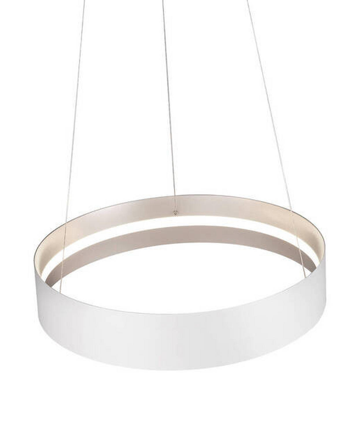 ZÁVESNÉ LED SVIETIDLO, 50/150 cm  - biela/strieborná, Design, kov (50/150cm) - Musterring