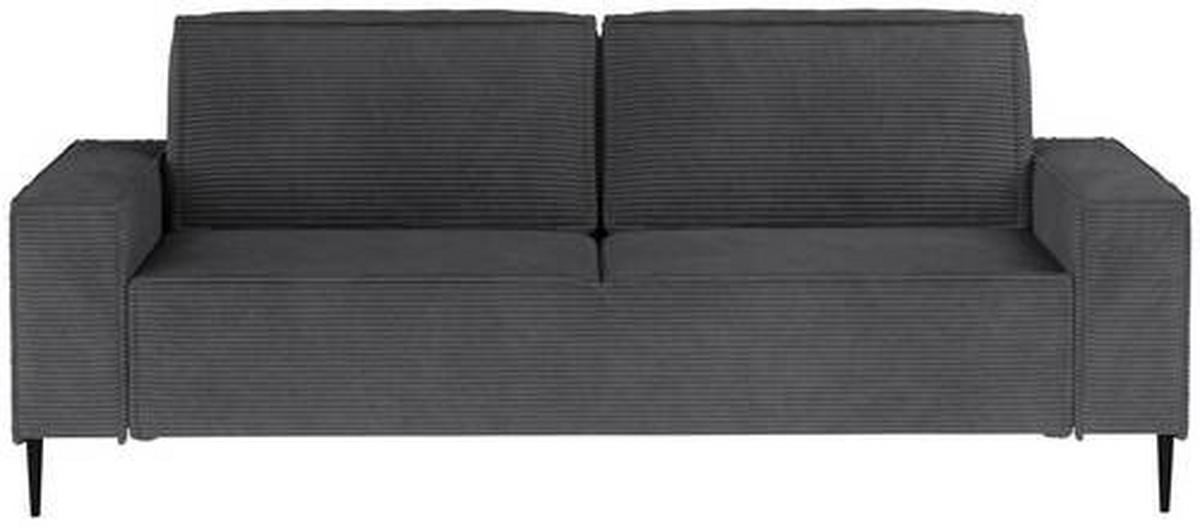 SCHLAFSOFA in Webstoff Dunkelgrau  - Dunkelgrau/Schwarz, Design, Textil/Metall (240/89/103cm) - Ti'me