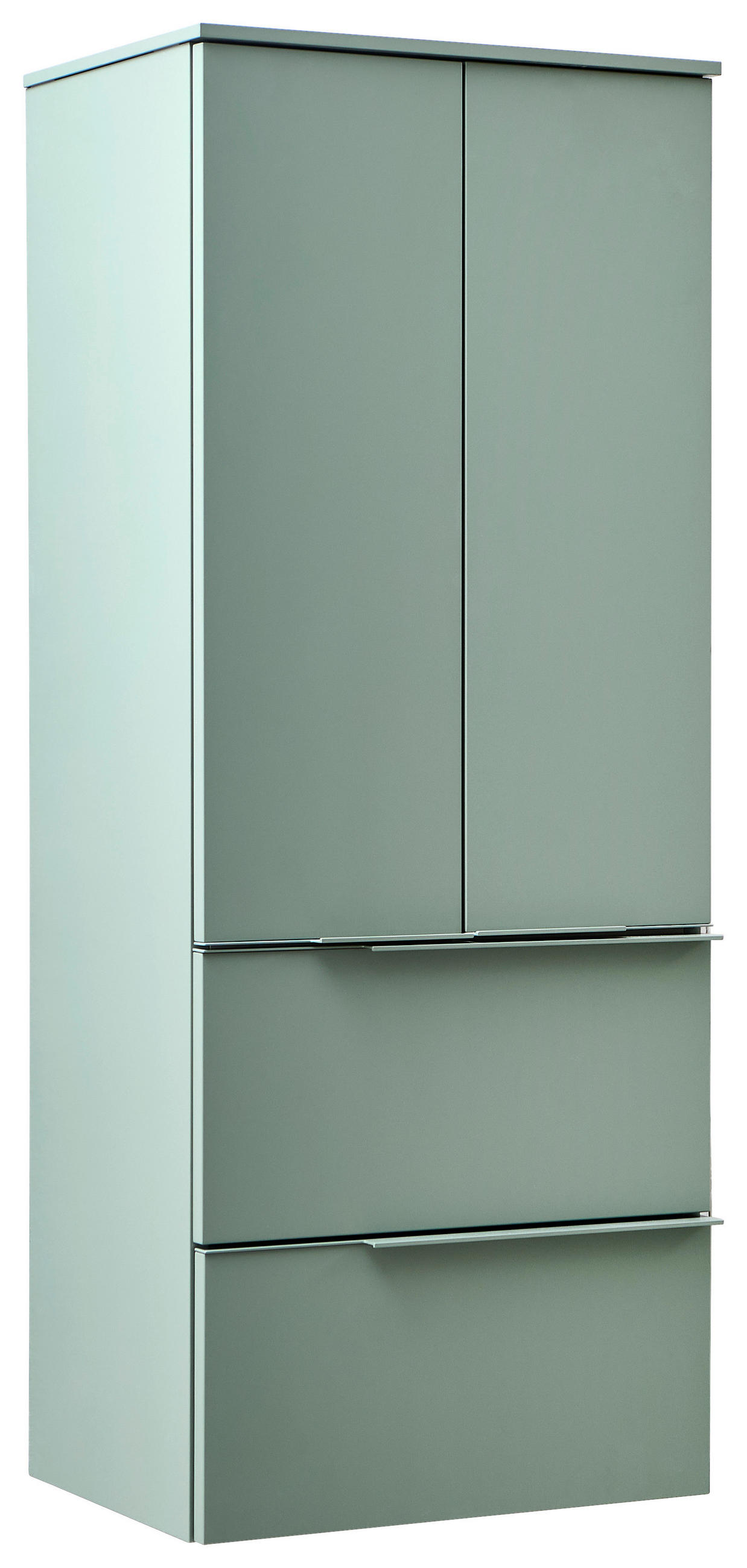 MIDISCHRANK 50/125/37 cm  - Schwarz/Hellgrün, KONVENTIONELL, Glas/Holzwerkstoff (50/125/37cm) - Dieter Knoll