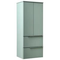 MIDISCHRANK 50/125/37 cm  - Schwarz/Hellgrün, KONVENTIONELL, Glas/Holzwerkstoff (50/125/37cm) - Dieter Knoll