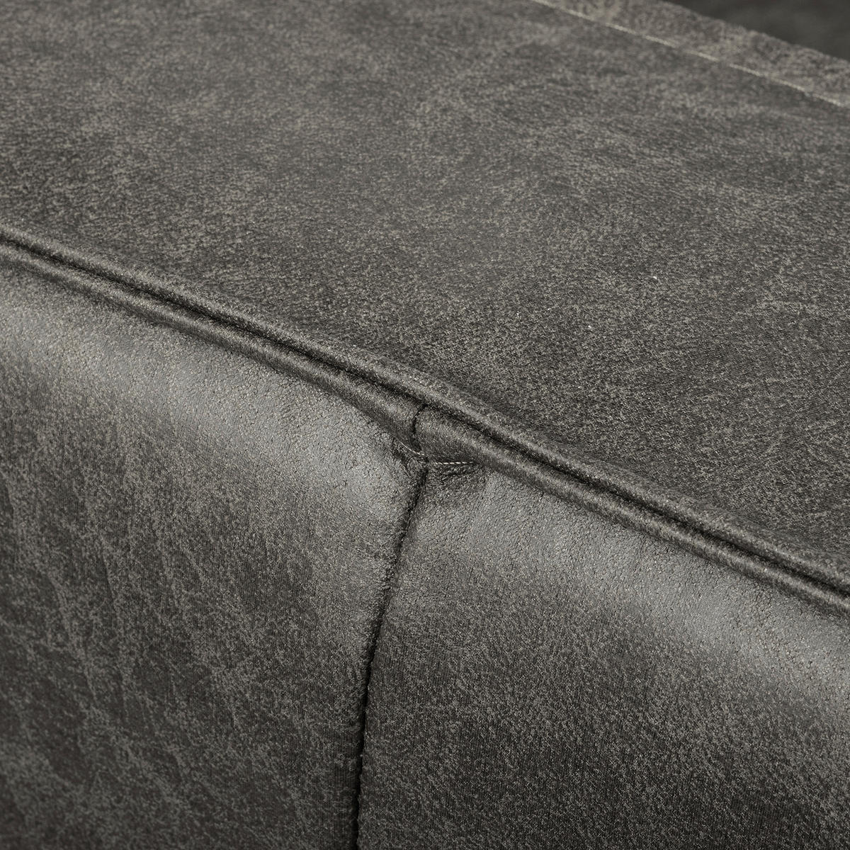 2-SITZER-SOFA Dunkelbraun Echtleder Lederlook  - Dunkelbraun, Design, Leder/Textil (148/85/92cm) - Livetastic