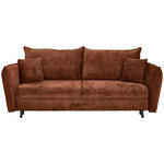 SCHLAFSOFA in Chenille Terracotta  - Terracotta/Schwarz, KONVENTIONELL, Holz/Textil (238/99/108cm) - Carryhome