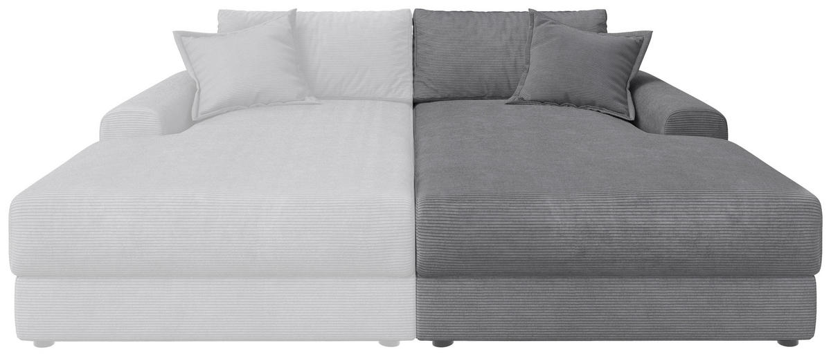 BIGSOFA Cord Olivgrün  - Schwarz/Olivgrün, MODERN, Kunststoff/Textil (117/93/190cm) - Carryhome