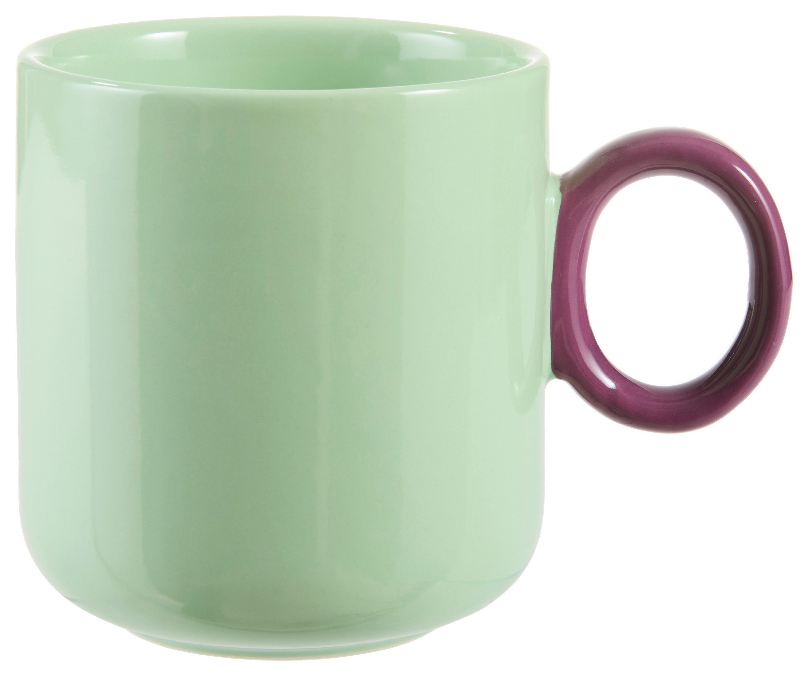 KAFFEMUGG 420 ml  - lila/grön, Design, keramik (9/9,8cm) - Novel