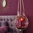 WANDVASE - Dunkelrosa, Design, Glas (29/29/38cm)