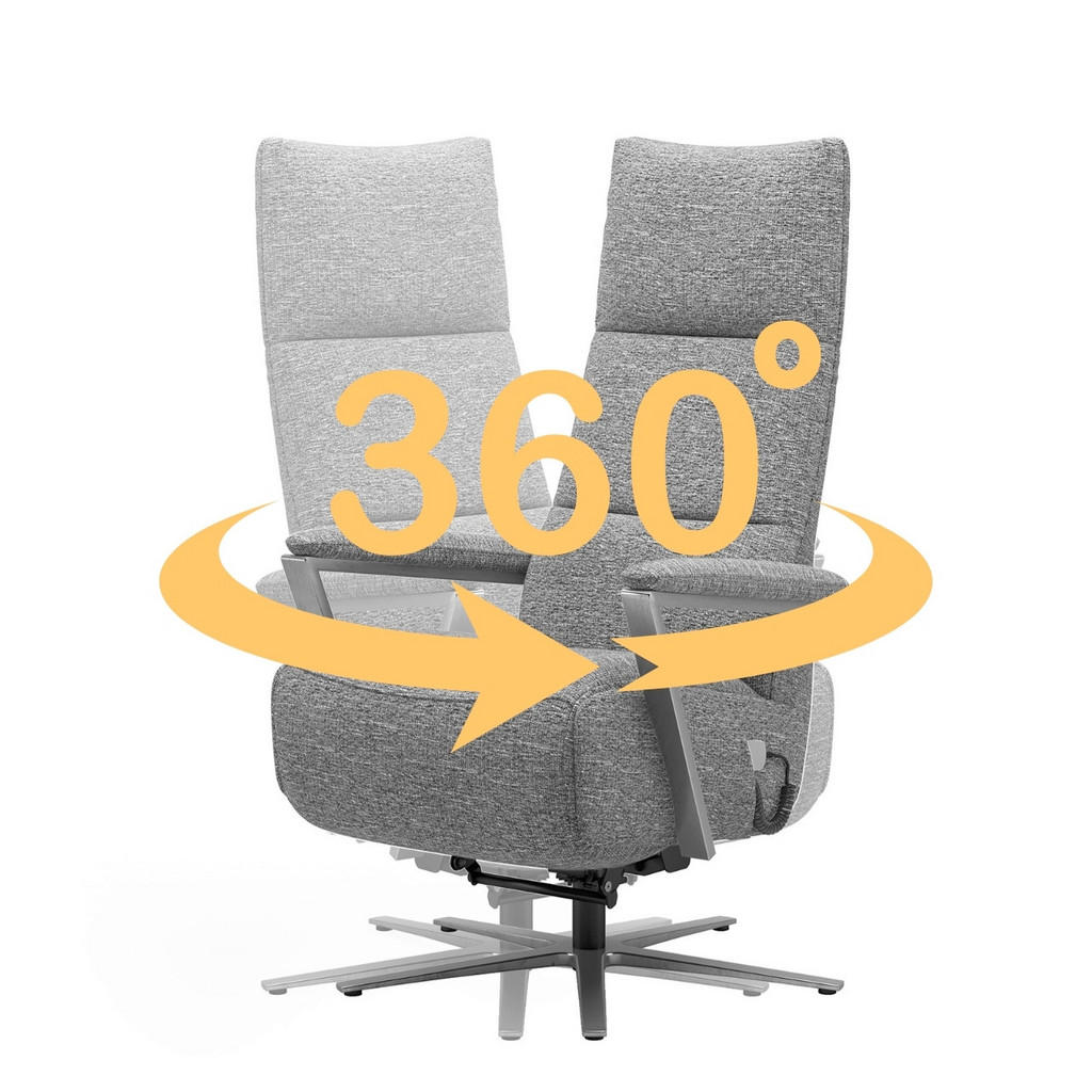 Thumbnail - Sit & More Relaxsessel TV Vario Comfort E L3, Olivgrün, Textil, 70x128x85 cm, Goldenes M, Oeko-Tex® Standard 100, Made i...