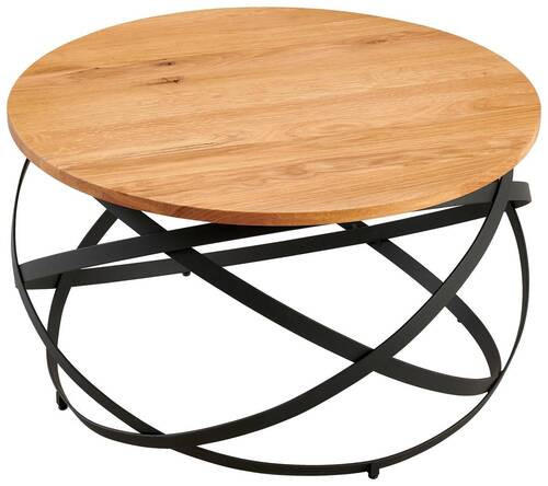 COUCHTISCH in Holz, Metall  - Schwarz/Naturfarben, Design, Holz/Metall (70/40/70cm) - Livetastic
