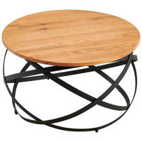 COUCHTISCH in Holz, Metall  - Schwarz/Naturfarben, Design, Holz/Metall (70/40/70cm) - Livetastic