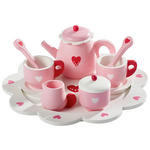 SPIELGESCHIRRSET  - Rosa/Weiß, Basics, Holzwerkstoff (24/9,5cm) - My Baby Lou