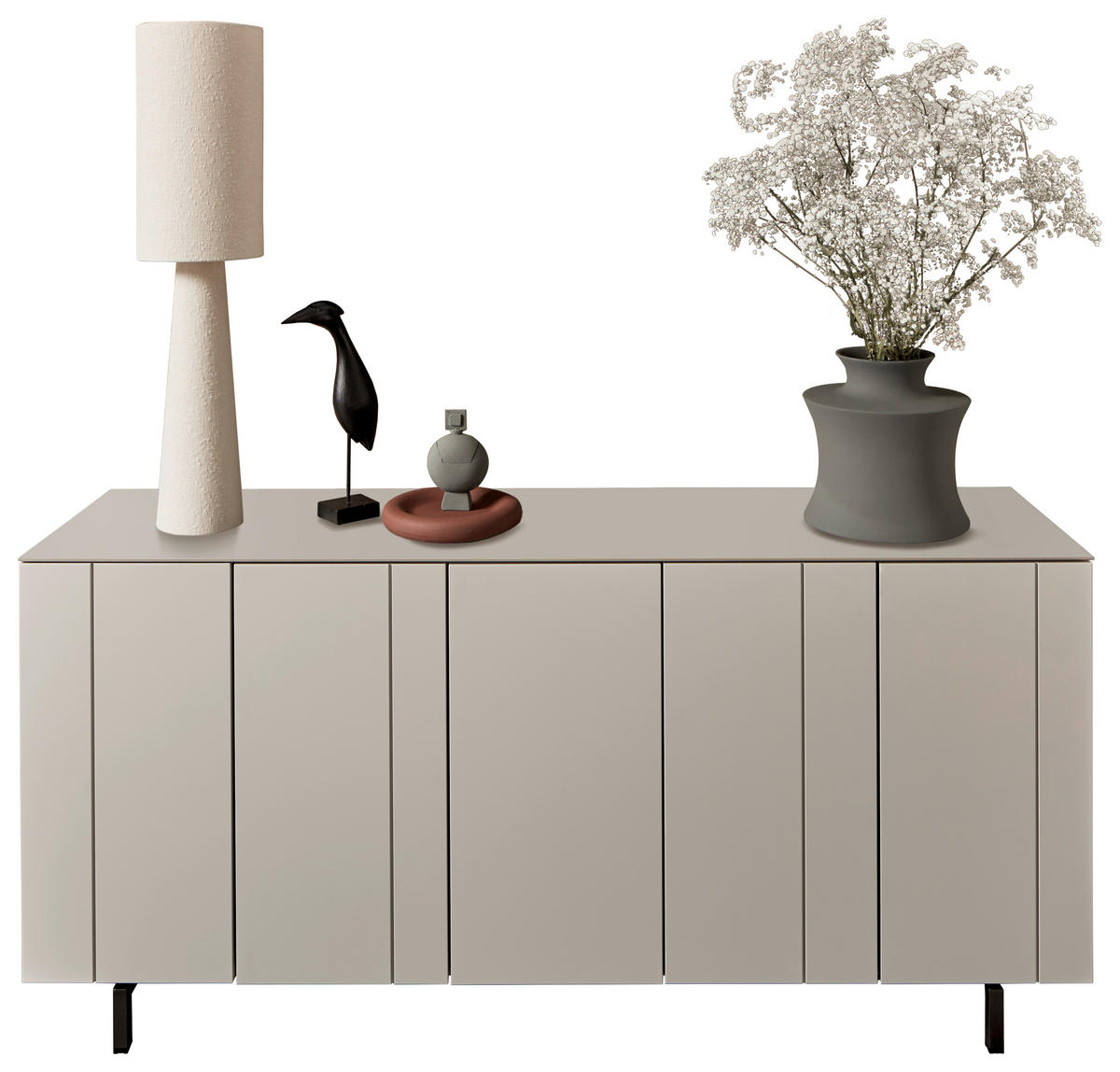 SIDEBOARD Perlmutt  180/85/45 cm  - Perlmutt/Schwarz, Design, Holzwerkstoff/Metall (180/85/45cm) - Johann Jakob