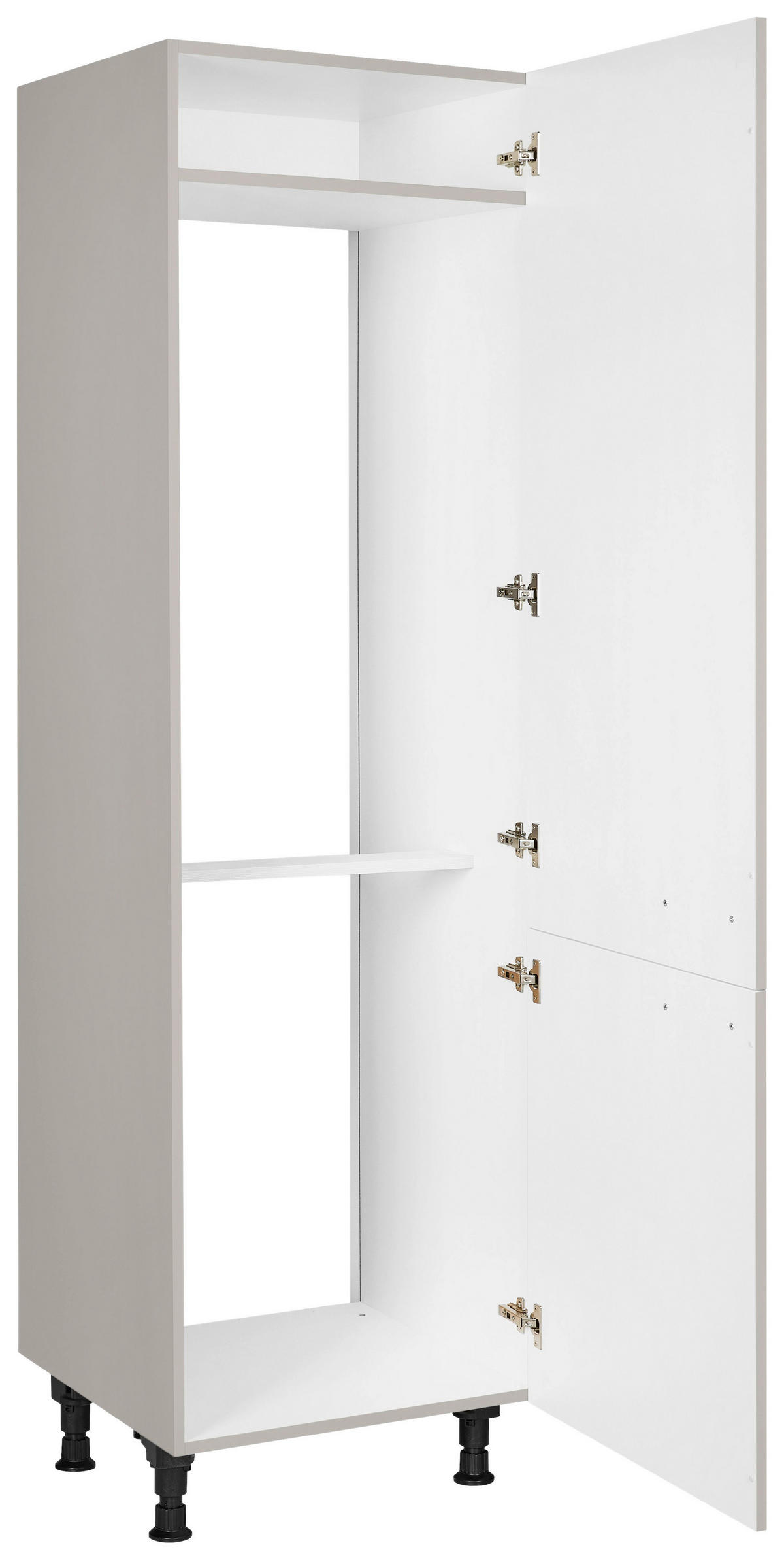 GERÄTEUMBAUSCHRANK 60/216,6/58 cm  in Grau  - Edelstahlfarben/Grau, MODERN, Holzwerkstoff/Metall (60/216,6/58cm) - Nobilia