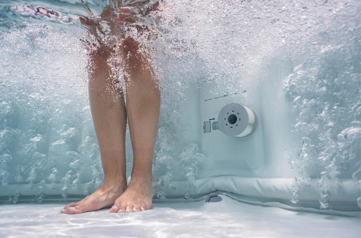 WHIRLPOOL MSPA F-OS063W 160/160/65 cm  - Grau, Trend, Kunststoff (160/160/65cm)