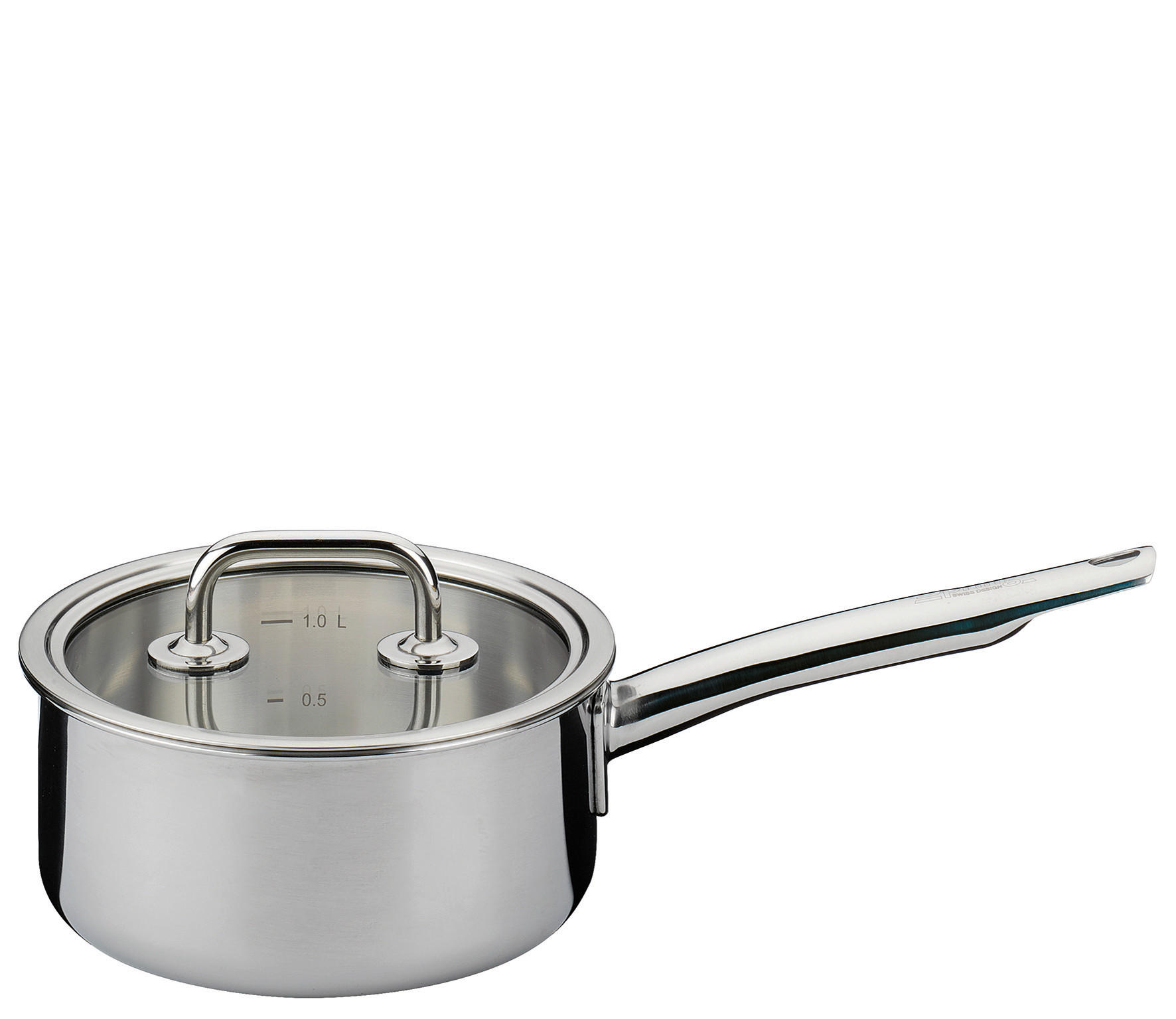 STIELKASSEROLLE BRIGADE BASIC 1,4 L  - Silberfarben, Basics, Metall (16/7,5cm) - Spring