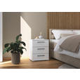 NACHTSCHRANK 50/61/42 cm  - Edelstahlfarben/Alufarben, Basics, Holzwerkstoff/Kunststoff (50/61/42cm) - Xora