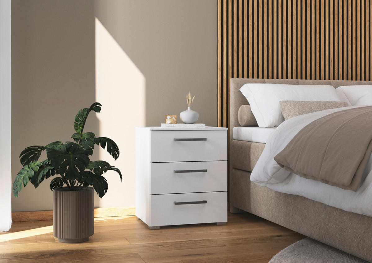 NACHTSCHRANK 50/61/42 cm  - Edelstahlfarben/Alufarben, Basics, Holzwerkstoff/Kunststoff (50/61/42cm) - Xora