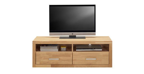 TV-ELEMENT Eiche massiv Eichefarben - Eichefarben, KONVENTIONELL, Holz (130/45/42cm) - Linea Natura