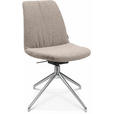 STUHL  in Aluminium Flachgewebe Metall, Textil  - Alufarben/Naturfarben, Design, Textil/Metall (46/81,5-84,5/55cm) - Johann Jakob