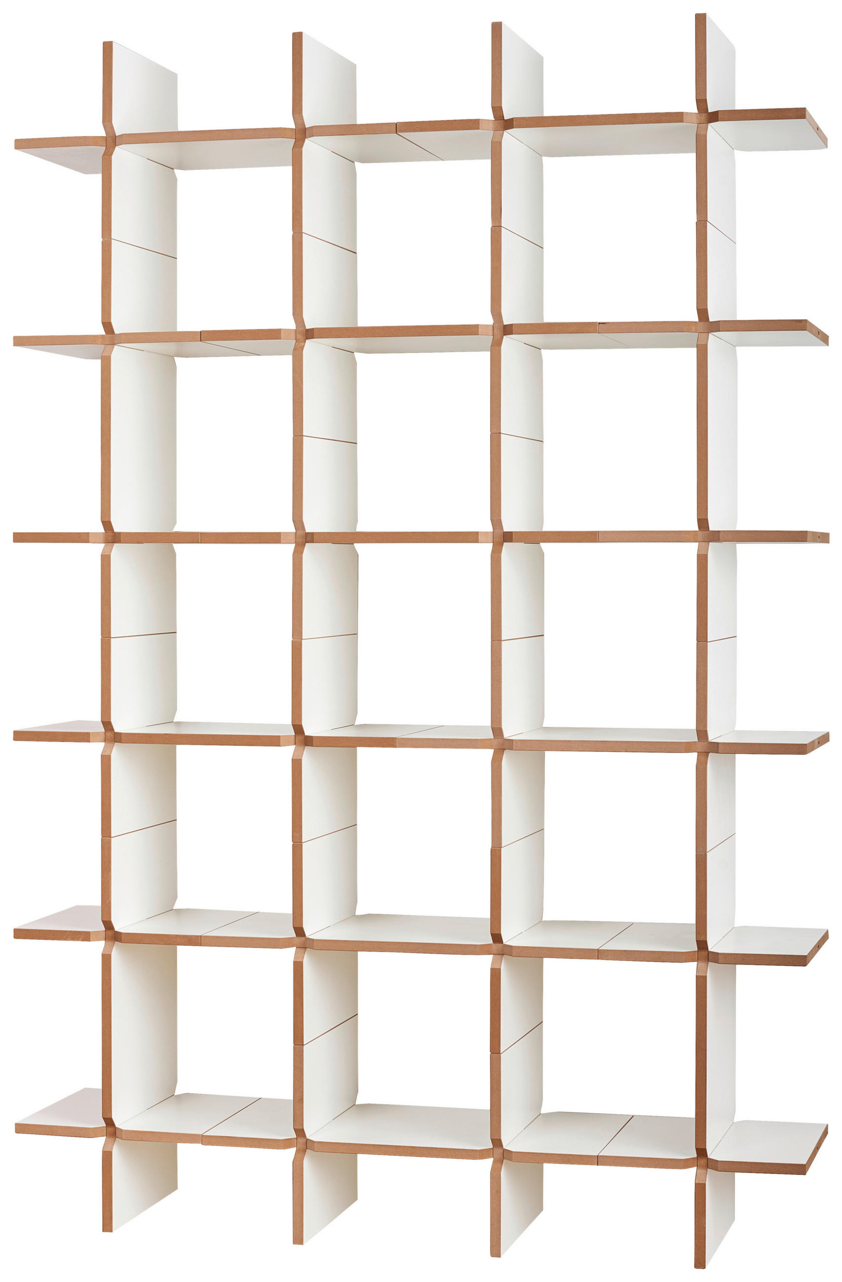 AKTENREGAL Weiß, Buchefarben  - Buchefarben/Weiß, MODERN, Holzwerkstoff (140/210/35cm) - Tojo