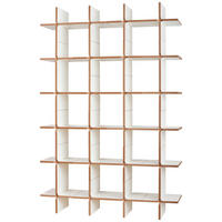 AKTENREGAL Weiß, Buchefarben  - Buchefarben/Weiß, MODERN, Holzwerkstoff (140/210/35cm) - Tojo